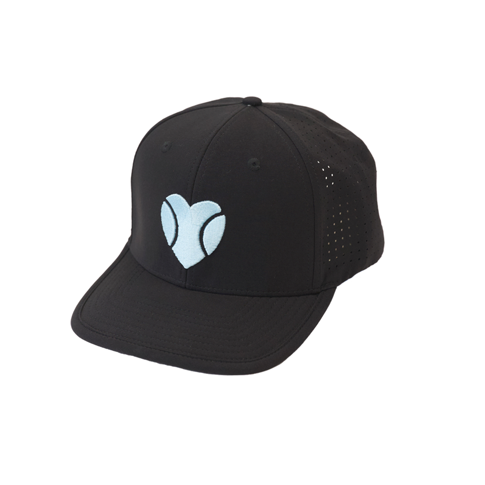 I ❤️ Beach Tennis AquaSnapBack in Black/Light Blue