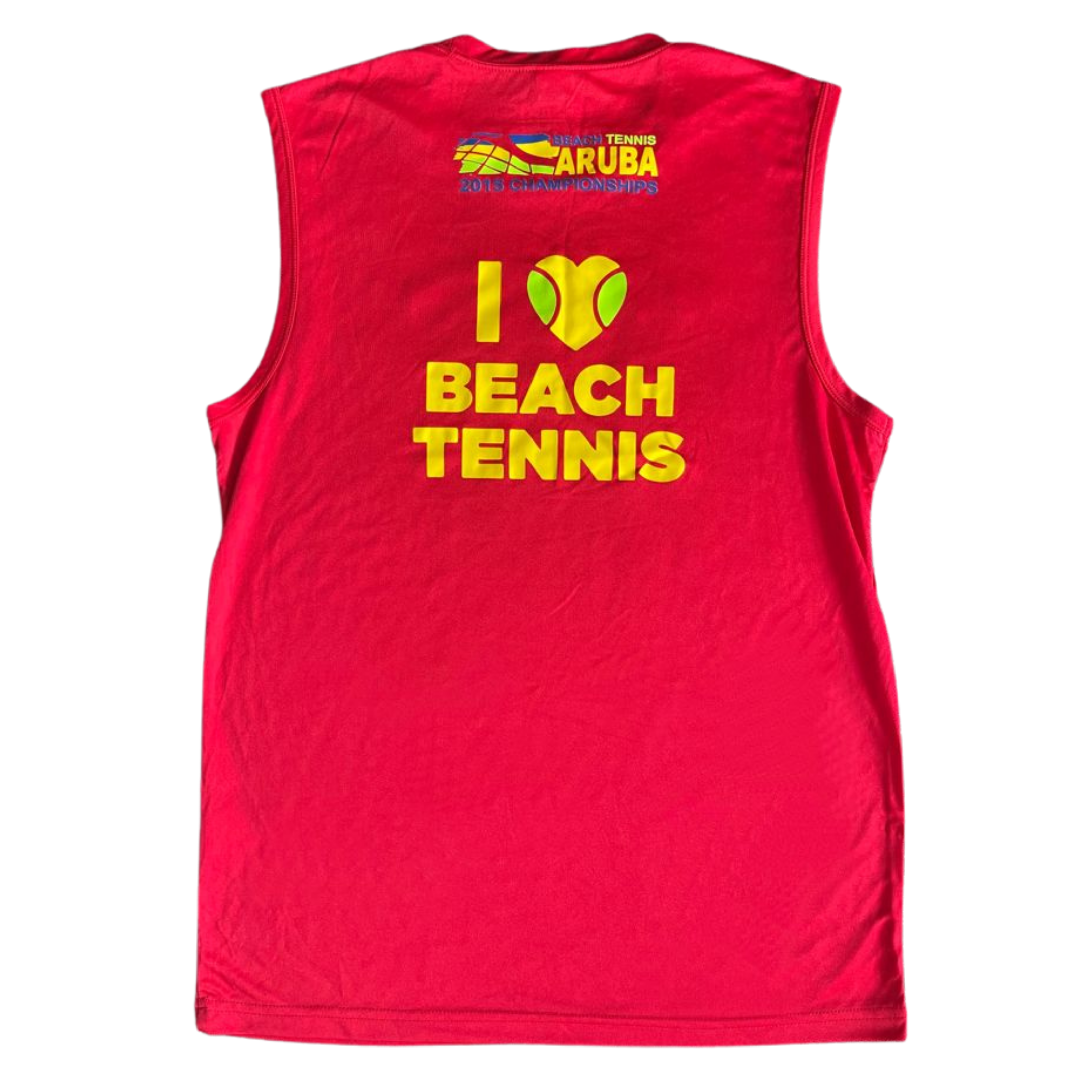 Men's SEXY Wings 2015 Beach Tennis Aruba Championship Tank in White