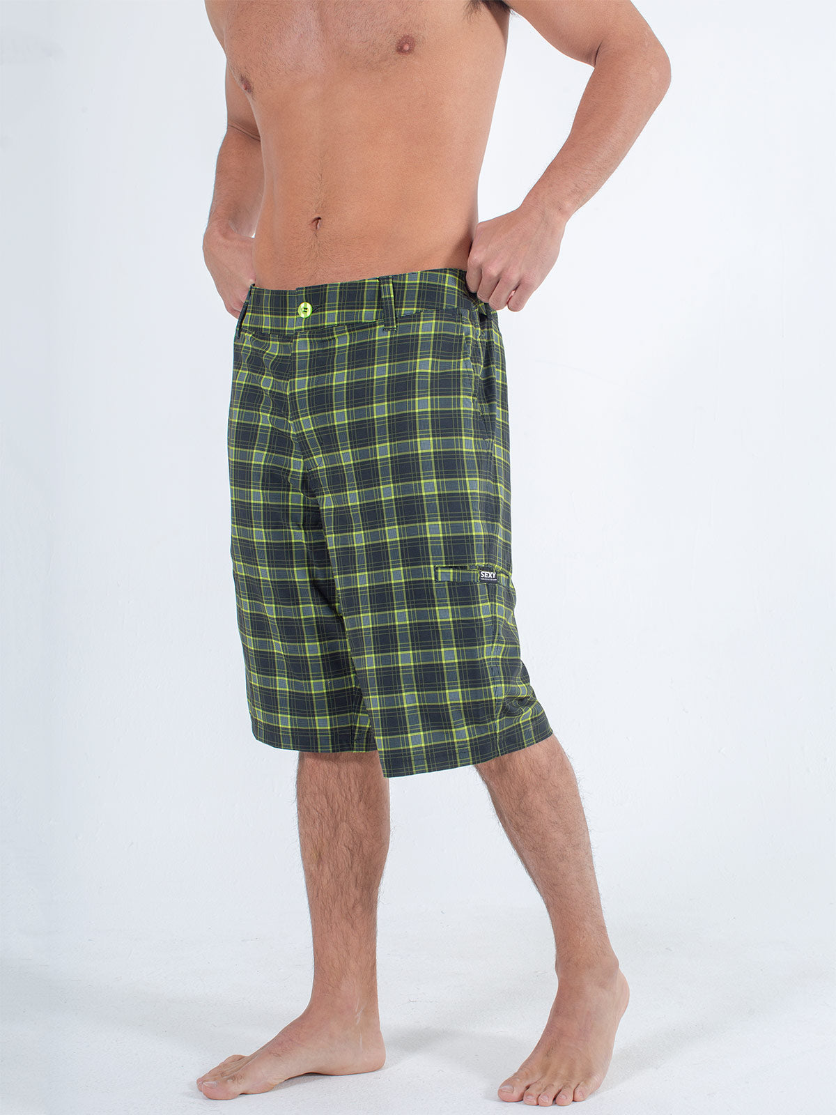Men's Transformer Shorts in Neon Green