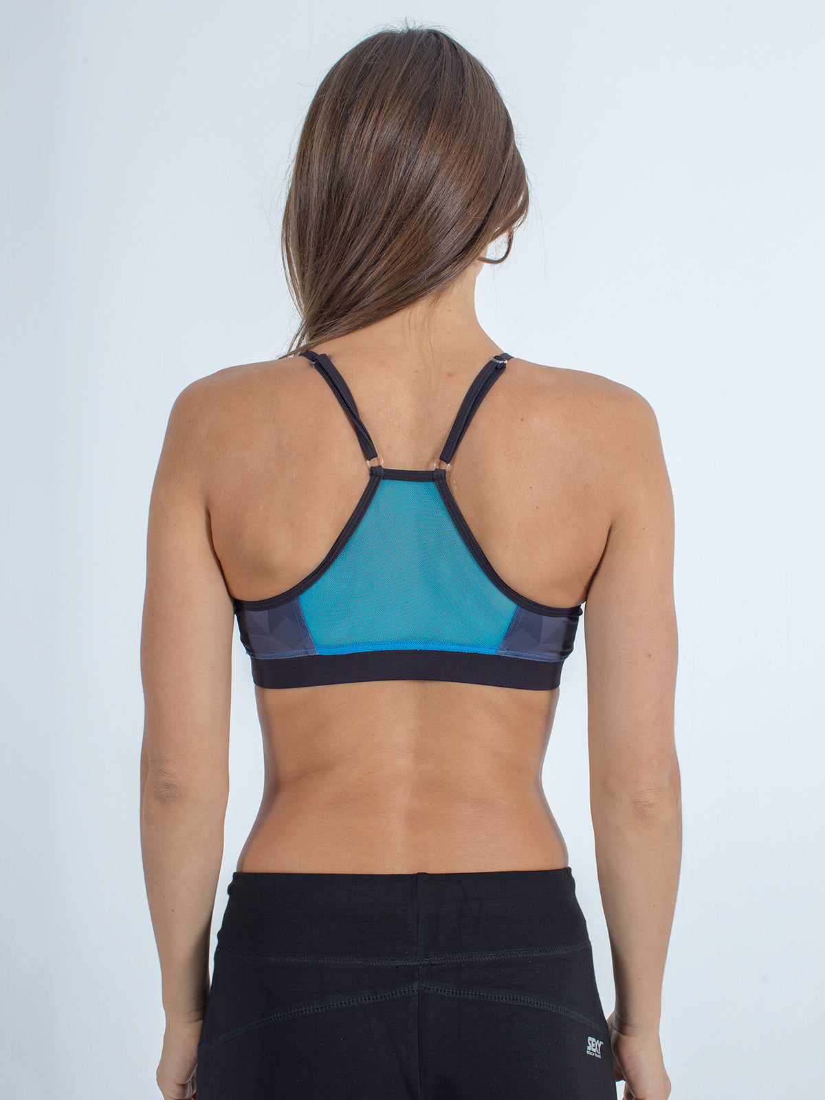 Gym-to-Swim Racerback Sport Top in Green Vibrations